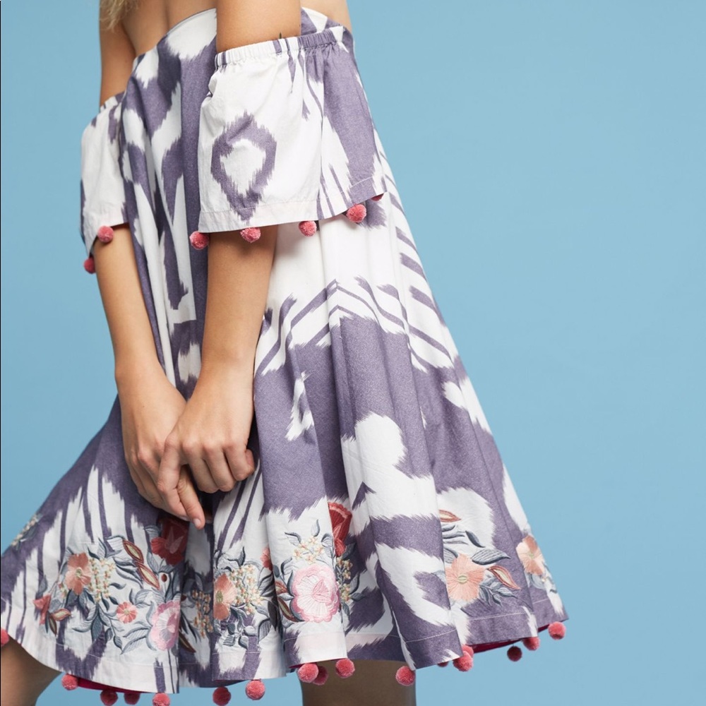 Anthropologie Off-the-shoulder Ikat Dress